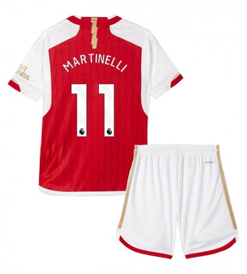 Arsenal Gabriel Martinelli #11 Domácí dres komplet pro Děti 2023-24 Krátkým Rukávem (+ Krátké kalhoty)