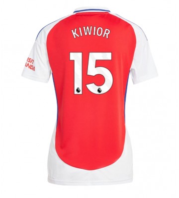 Arsenal Jakub Kiwior #15 Domácí Dres pro Dámy 2024-25 Krátkým Rukávem