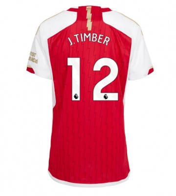 Arsenal Jurrien Timber #12 Domácí Dres pro Dámy 2023-24 Krátkým Rukávem