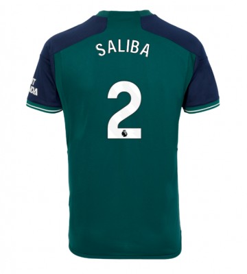 Arsenal William Saliba #2 Alternativní Dres 2023-24 Krátkým Rukávem