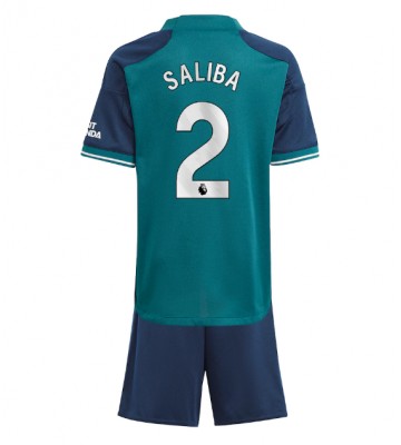 Arsenal William Saliba #2 Alternativní dres komplet pro Děti 2023-24 Krátkým Rukávem (+ Krátké kalhoty)