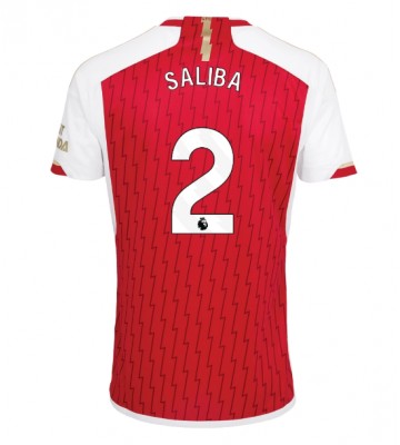 Arsenal William Saliba #2 Domácí Dres 2023-24 Krátkým Rukávem