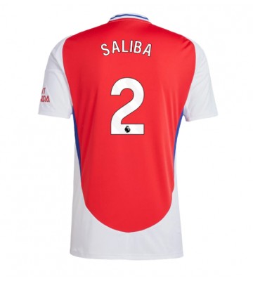 Arsenal William Saliba #2 Domácí Dres 2024-25 Krátkým Rukávem