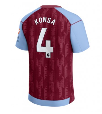 Aston Villa Ezri Konsa #4 Domácí Dres 2023-24 Krátkým Rukávem