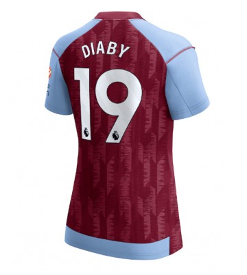 Aston Villa Moussa Diaby #19 Domácí Dres pro Dámy 2023-24 Krátkým Rukávem