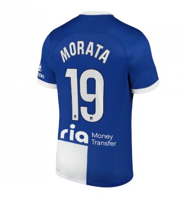 Atletico Madrid Alvaro Morata #19 Venkovní Dres 2023-24 Krátkým Rukávem