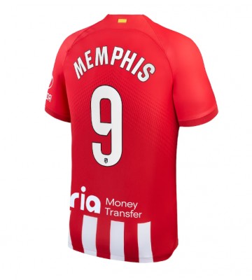 Atletico Madrid Memphis Depay #9 Domácí Dres 2023-24 Krátkým Rukávem