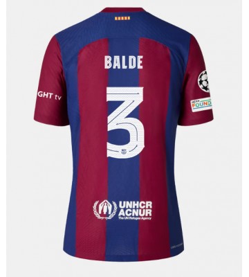 Barcelona Alejandro Balde #3 Domácí Dres 2023-24 Krátkým Rukávem