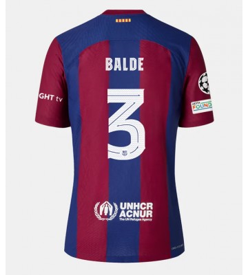 Barcelona Alejandro Balde #3 Domácí Dres pro Dámy 2023-24 Krátkým Rukávem