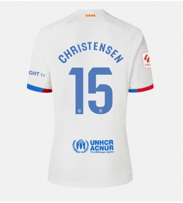 Barcelona Andreas Christensen #15 Venkovní Dres pro Dámy 2023-24 Krátkým Rukávem