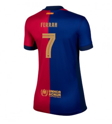 Barcelona Ferran Torres #7 Domácí Dres pro Dámy 2024-25 Krátkým Rukávem