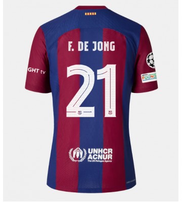 Barcelona Frenkie de Jong #21 Domácí Dres 2023-24 Krátkým Rukávem