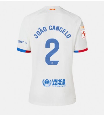 Barcelona Joao Cancelo #2 Venkovní Dres 2023-24 Krátkým Rukávem