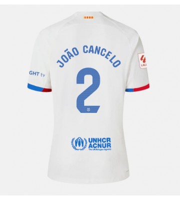 Barcelona Joao Cancelo #2 Venkovní Dres pro Dámy 2023-24 Krátkým Rukávem