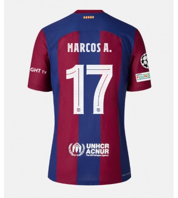 Barcelona Marcos Alonso #17 Domácí Dres 2023-24 Krátkým Rukávem