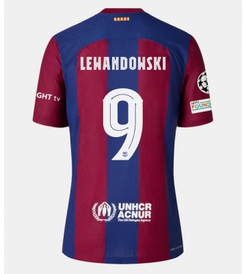 Barcelona Robert Lewandowski #9 Domácí Dres pro Dámy 2023-24 Krátkým Rukávem