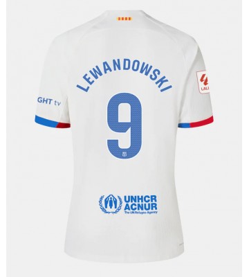 Barcelona Robert Lewandowski #9 Venkovní Dres pro Dámy 2023-24 Krátkým Rukávem