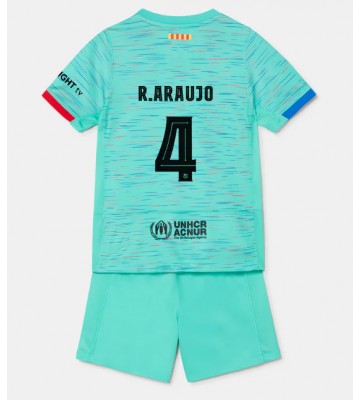 Barcelona Ronald Araujo #4 Alternativní dres komplet pro Děti 2023-24 Krátkým Rukávem (+ Krátké kalhoty)