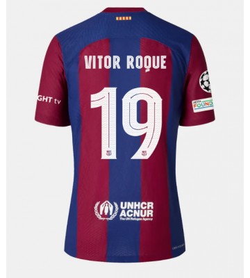 Barcelona Vitor Roque #19 Domácí Dres 2023-24 Krátkým Rukávem