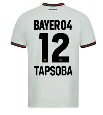 Bayer Leverkusen Edmond Tapsoba #12 Venkovní Dres 2023-24 Krátkým Rukávem