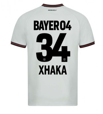 Bayer Leverkusen Granit Xhaka #34 Venkovní Dres 2023-24 Krátkým Rukávem