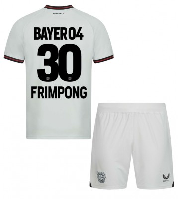 Bayer Leverkusen Jeremie Frimpong #30 Venkovní dres komplet pro Děti 2023-24 Krátkým Rukávem (+ Krátké kalhoty)