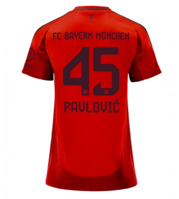 Bayern Munich Aleksandar Pavlovic #45 Domácí Dres pro Dámy 2024-25 Krátkým Rukávem