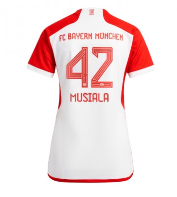 Bayern Munich Jamal Musiala #42 Domácí Dres pro Dámy 2023-24 Krátkým Rukávem