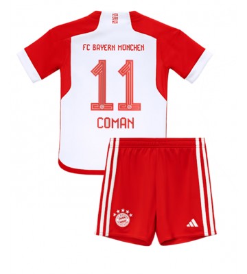 Bayern Munich Kingsley Coman #11 Domácí dres komplet pro Děti 2023-24 Krátkým Rukávem (+ Krátké kalhoty)