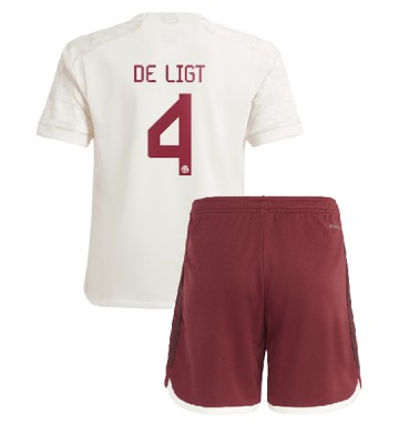 Bayern Munich Matthijs de Ligt #4 Alternativní dres komplet pro Děti 2023-24 Krátkým Rukávem (+ Krátké kalhoty)