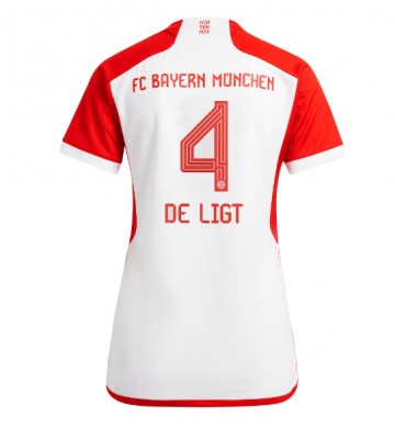 Bayern Munich Matthijs de Ligt #4 Domácí Dres pro Dámy 2023-24 Krátkým Rukávem