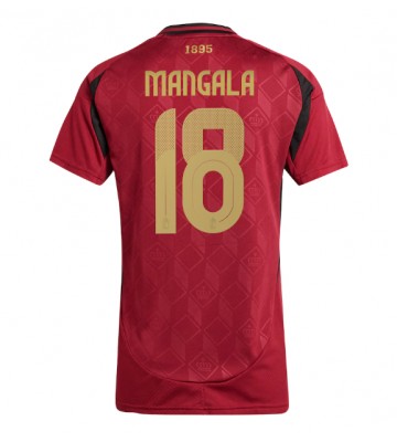 Belgie Orel Mangala #18 Domácí Dres pro Dámy ME 2024 Krátkým Rukávem