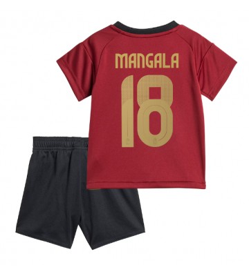 Belgie Orel Mangala #18 Domácí dres komplet pro Děti ME 2024 Krátkým Rukávem (+ Krátké kalhoty)