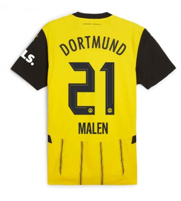 Borussia Dortmund Donyell Malen #21 Domácí Dres 2024-25 Krátkým Rukávem