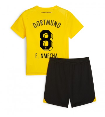 Borussia Dortmund Felix Nmecha #8 Domácí dres komplet pro Děti 2023-24 Krátkým Rukávem (+ Krátké kalhoty)