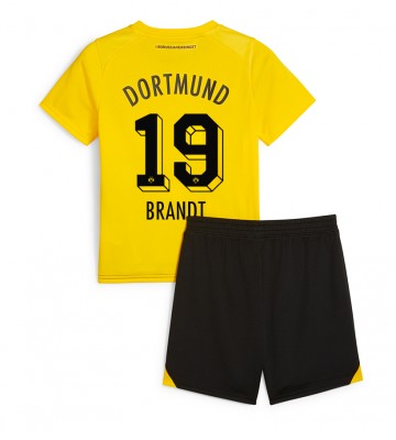 Borussia Dortmund Julian Brandt #19 Domácí dres komplet pro Děti 2023-24 Krátkým Rukávem (+ Krátké kalhoty)