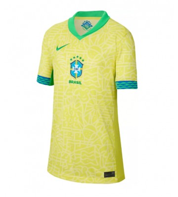 Brazílie Domácí Dres pro Dámy Copa America 2024 Krátkým Rukávem