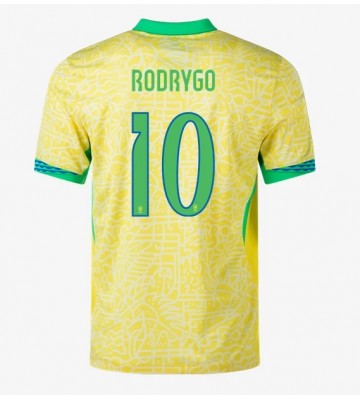 Brazílie Rodrygo Goes #10 Domácí Dres Copa America 2024 Krátkým Rukávem