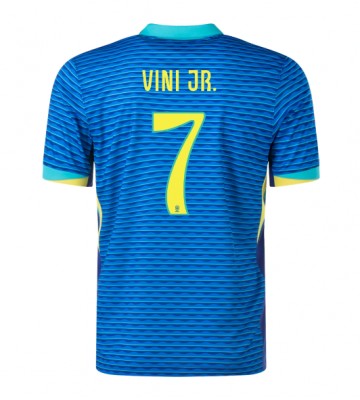 Brazílie Vinicius Junior #7 Venkovní Dres Copa America 2024 Krátkým Rukávem