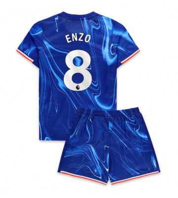 Chelsea Enzo Fernandez #8 Domácí dres komplet pro Děti 2024-25 Krátkým Rukávem (+ Krátké kalhoty)