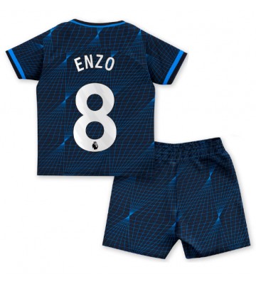 Chelsea Enzo Fernandez #8 Venkovní dres komplet pro Děti 2023-24 Krátkým Rukávem (+ Krátké kalhoty)