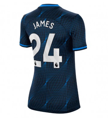 Chelsea Reece James #24 Venkovní Dres pro Dámy 2023-24 Krátkým Rukávem