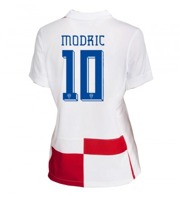 Chorvatsko Luka Modric #10 Domácí Dres pro Dámy ME 2024 Krátkým Rukávem