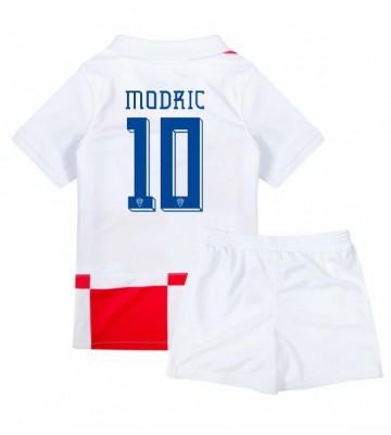 Chorvatsko Luka Modric #10 Domácí dres komplet pro Děti ME 2024 Krátkým Rukávem (+ Krátké kalhoty)