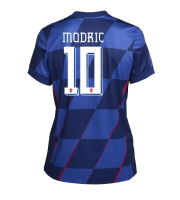 Chorvatsko Luka Modric #10 Venkovní Dres pro Dámy ME 2024 Krátkým Rukávem