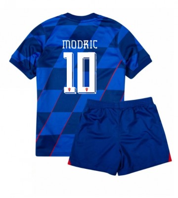 Chorvatsko Luka Modric #10 Venkovní dres komplet pro Děti ME 2024 Krátkým Rukávem (+ Krátké kalhoty)