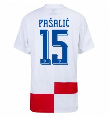 Chorvatsko Mario Pasalic #15 Domácí Dres ME 2024 Krátkým Rukávem