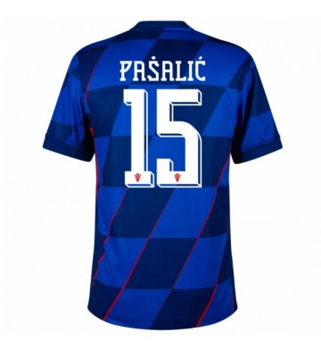 Chorvatsko Mario Pasalic #15 Venkovní Dres ME 2024 Krátkým Rukávem