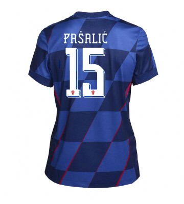 Chorvatsko Mario Pasalic #15 Venkovní Dres pro Dámy ME 2024 Krátkým Rukávem