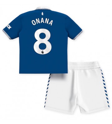 Everton Amadou Onana #8 Domácí dres komplet pro Děti 2023-24 Krátkým Rukávem (+ Krátké kalhoty)